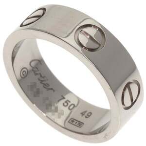 CARTIER 18k Silver Love Ring #49